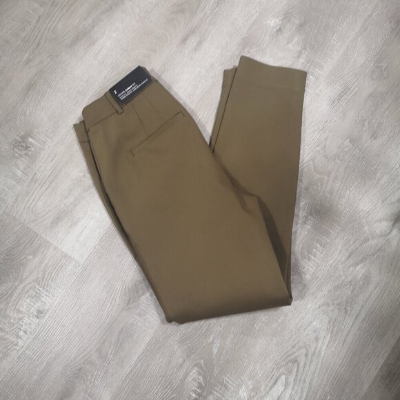 NWT RW&CO Ladies Size 2 Brown Curvy Fit Slim Leg Ankle Length Suit Pants - Picture 11 of 15